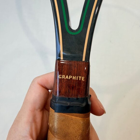 Vintage Prince Woodie Graphite Tennis Racket with Case – 4 3/8 - Picture 5 of 12